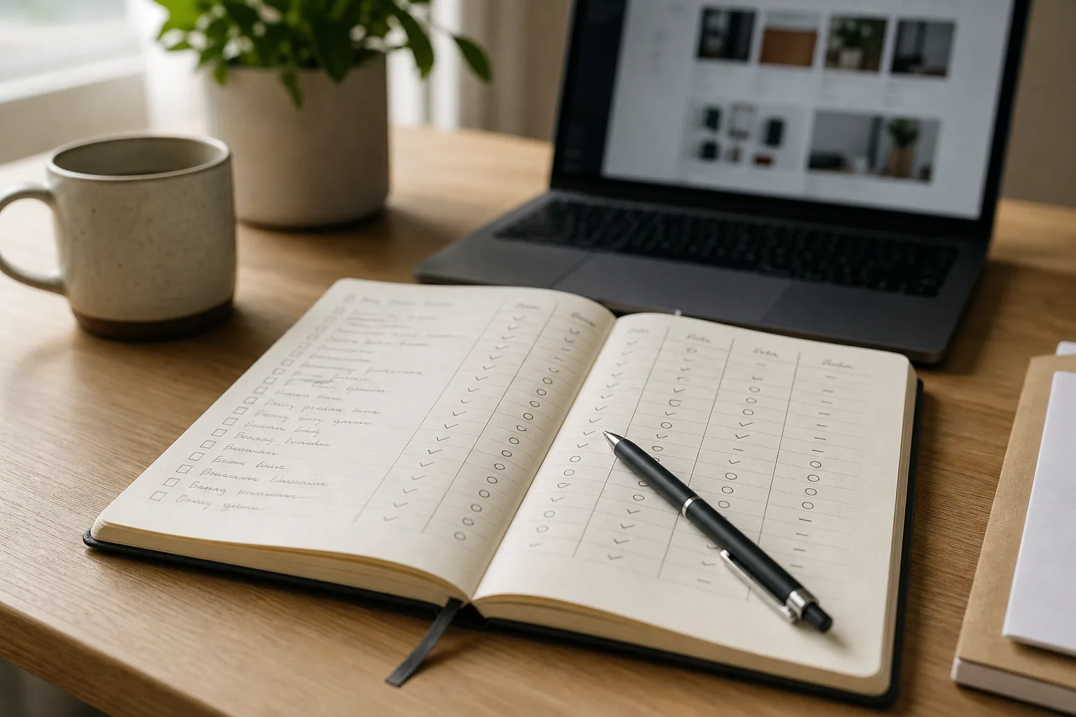 Illustration af scope og tjekliste ved webshop-køb