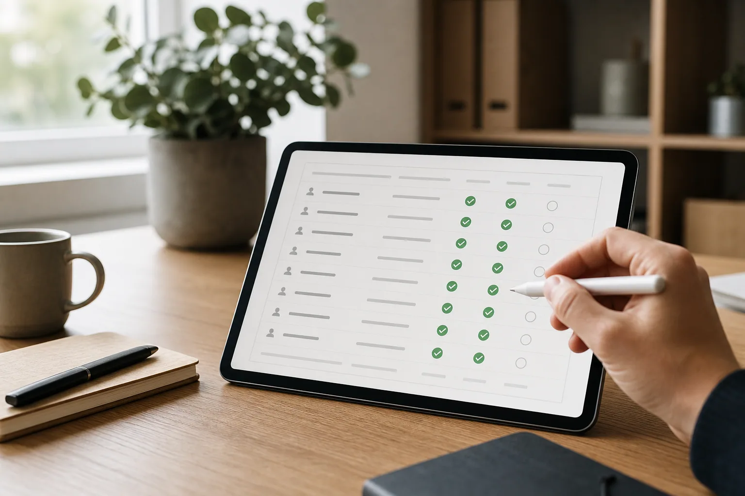 Illustration af e-mail liste og kvalitet