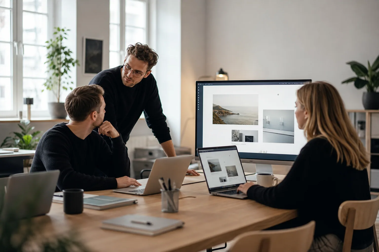 Abstrakt illustration af website-opsætning og drift