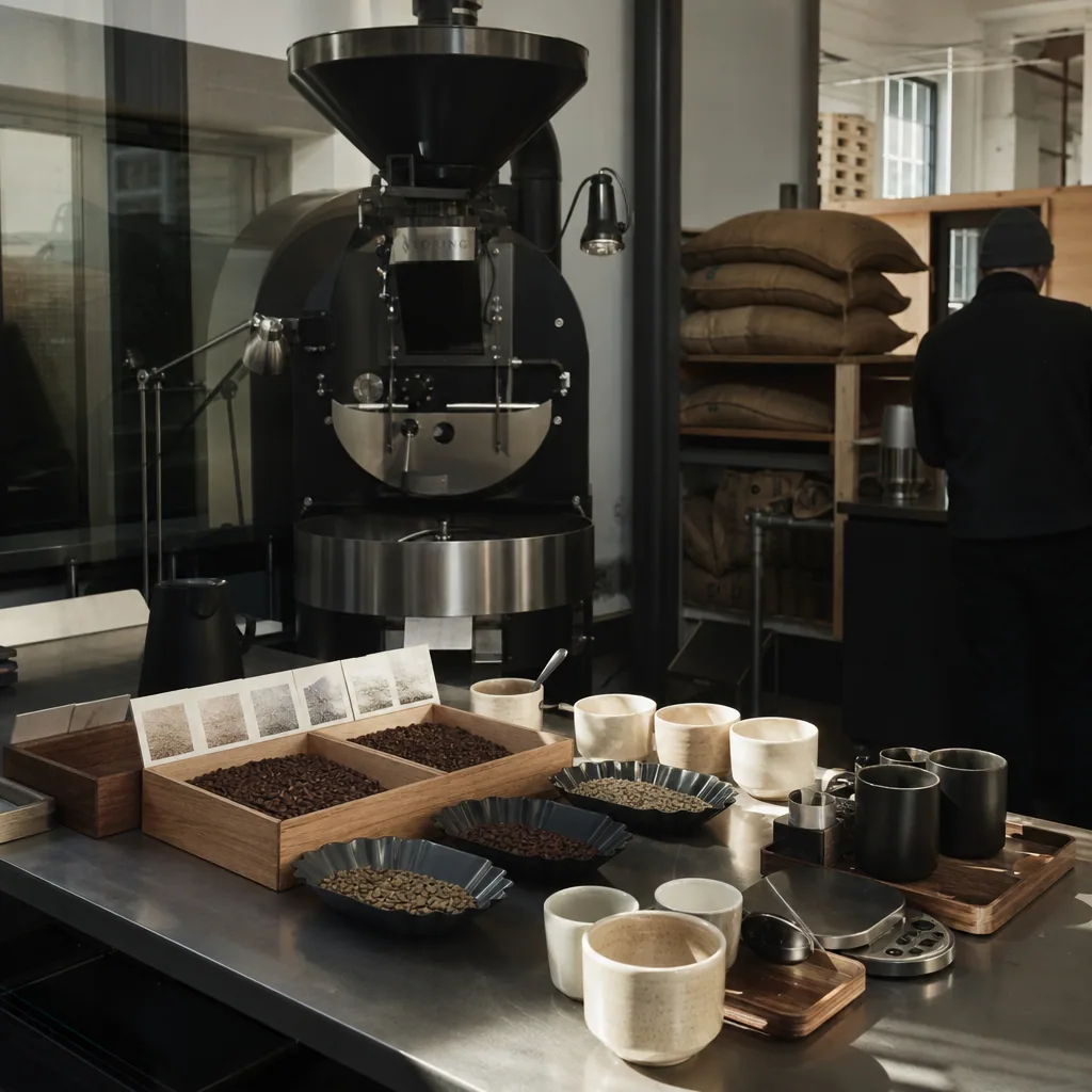 Roastery-maskinerne på April Coffee
