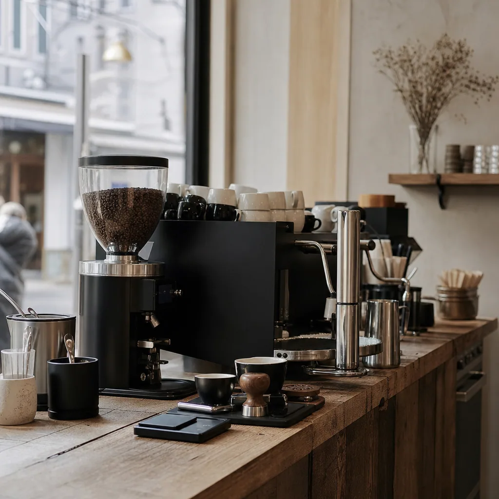 Menu med specialty kaffetilbud