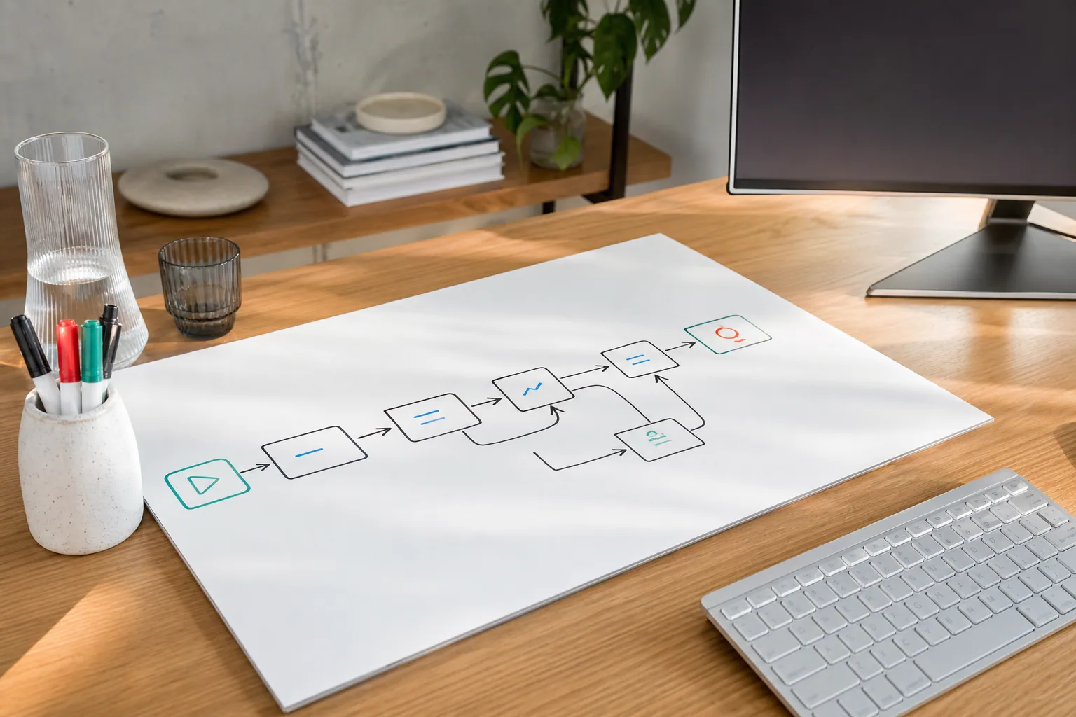 Team der arbejder med digital strategi
