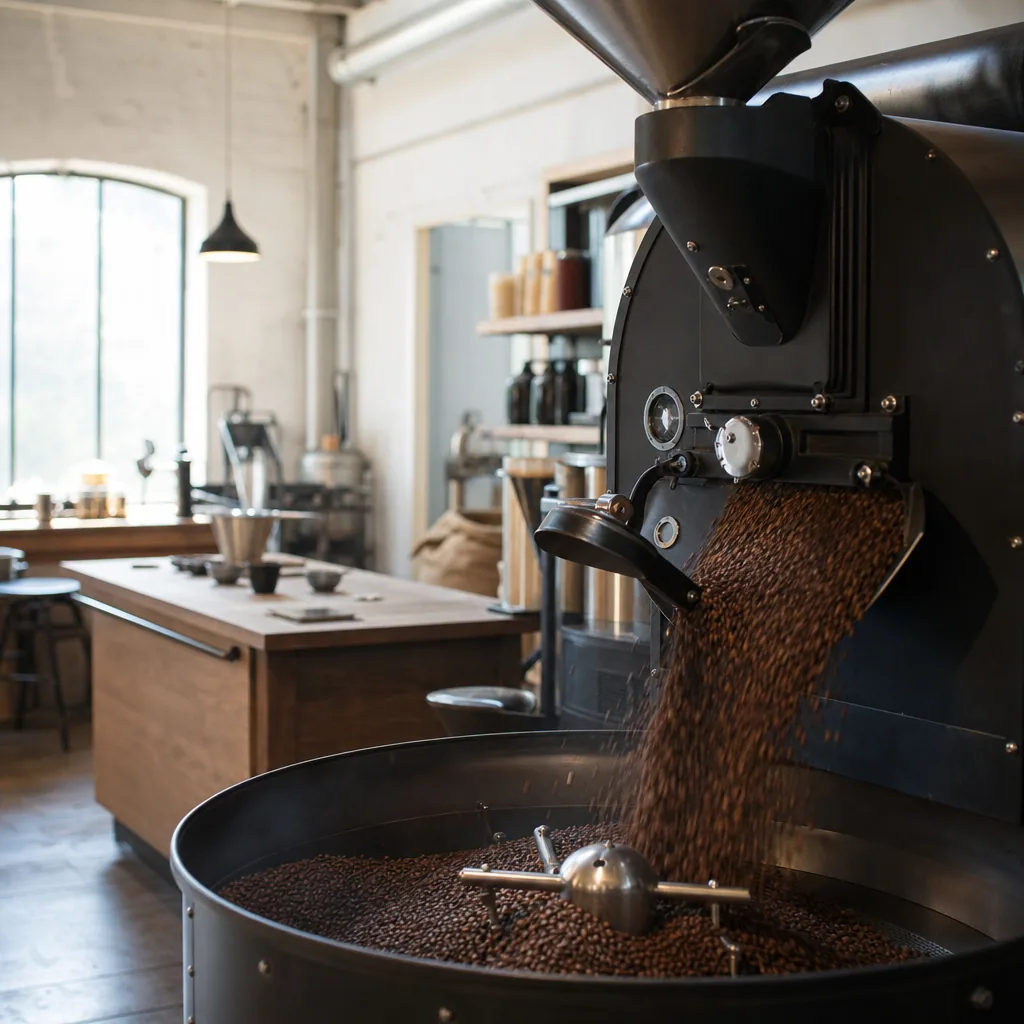Barista forbereder specialty espresso og pour-over kaffe