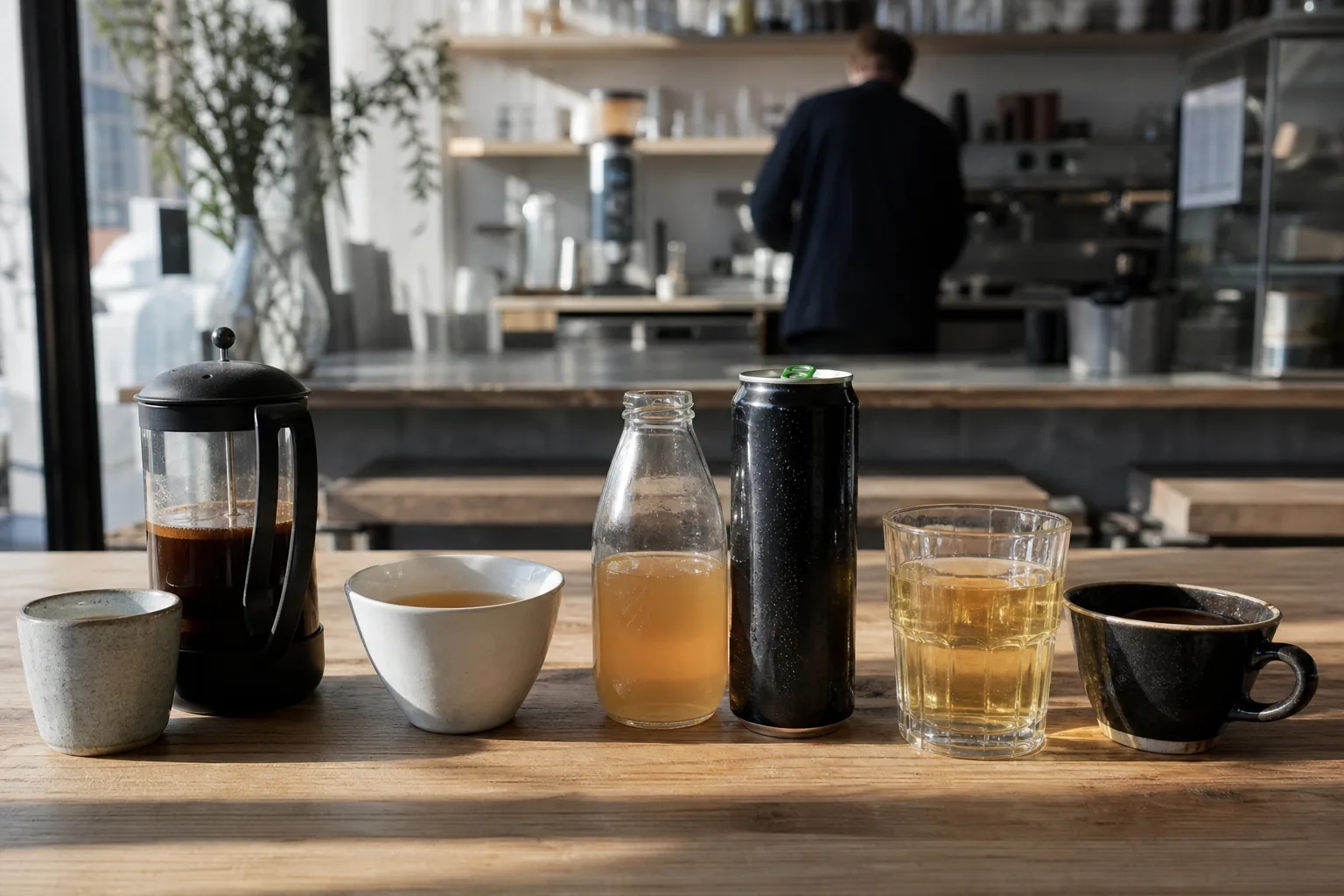 Koffein i kaffe, te, monster og energidrikke: Sammenligning