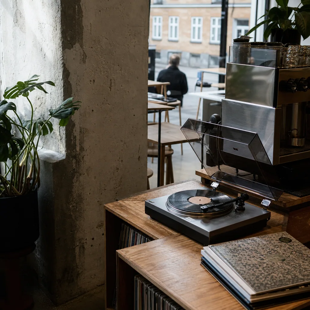 Vinyl plader og musikanlegg hos Riccos
