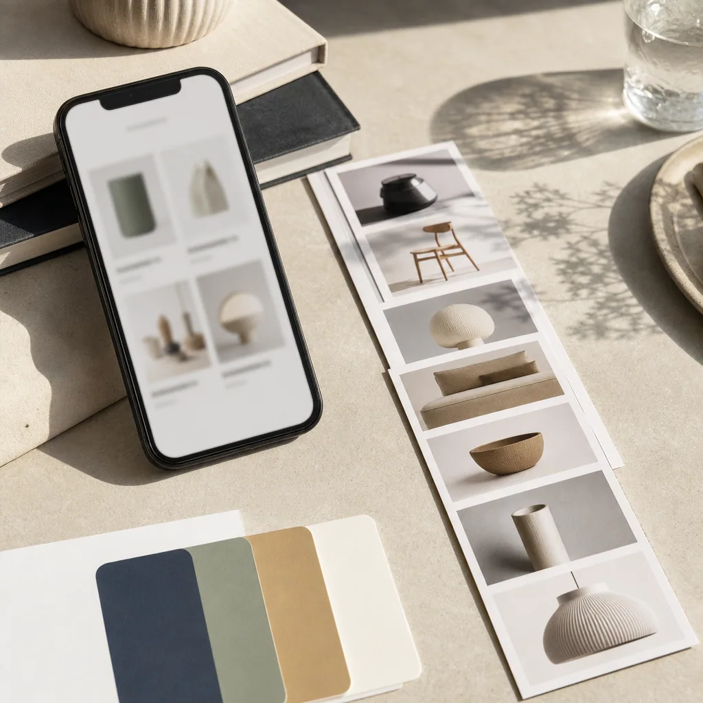 Overskueligt produktkatalog på mobil