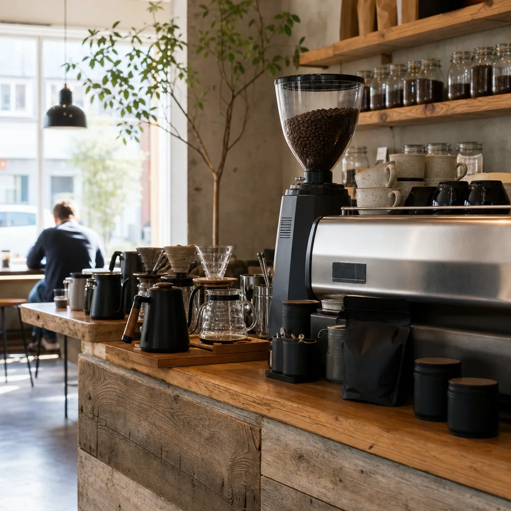 Specialty kaffebønner fra hele verden på hylderne