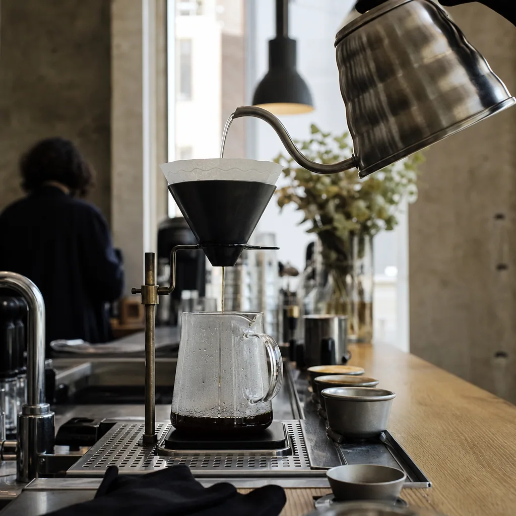 Barista brygger specialty kaffe