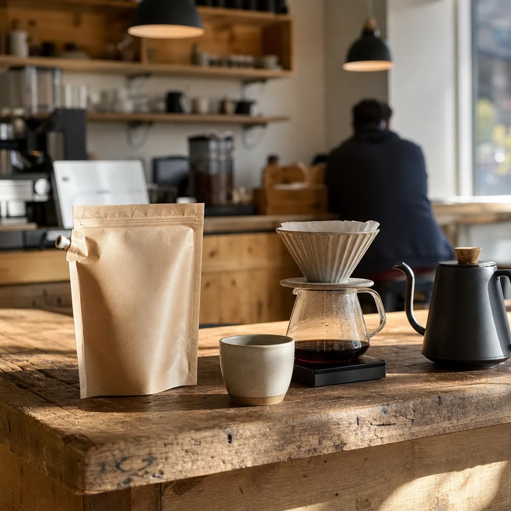 Barista brygger specialty kaffe fra The Brew Company