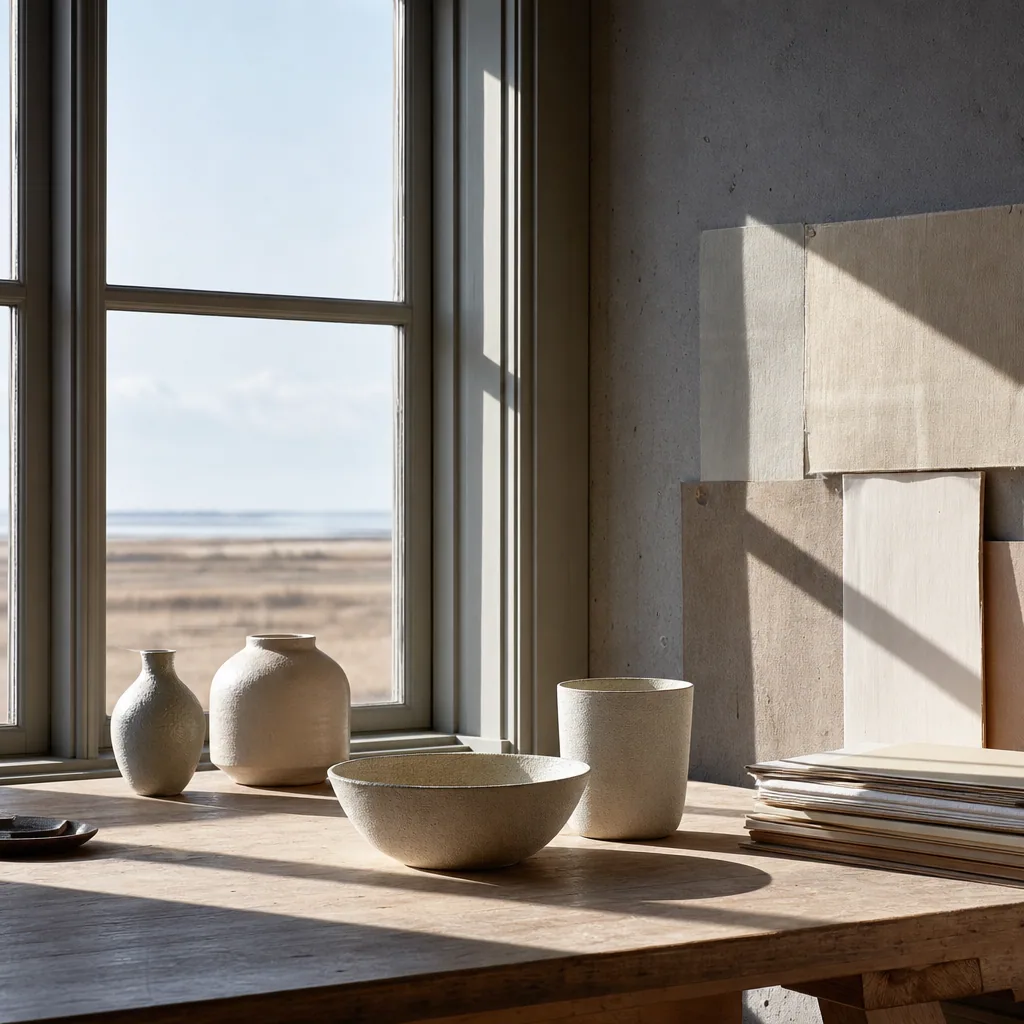 LJ Design Studios atelier på Mors med naturligt nordjysk dagslys