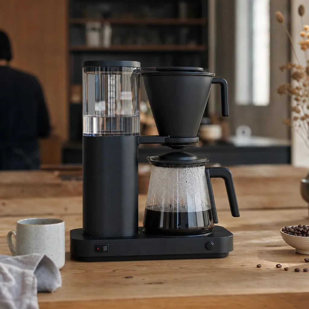 Filterkaffemaskine med glaskande