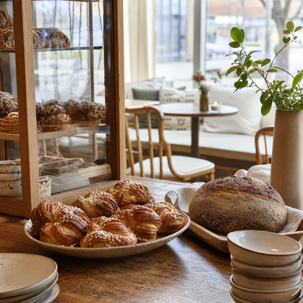 Cafe interiør med hyggelig stemning