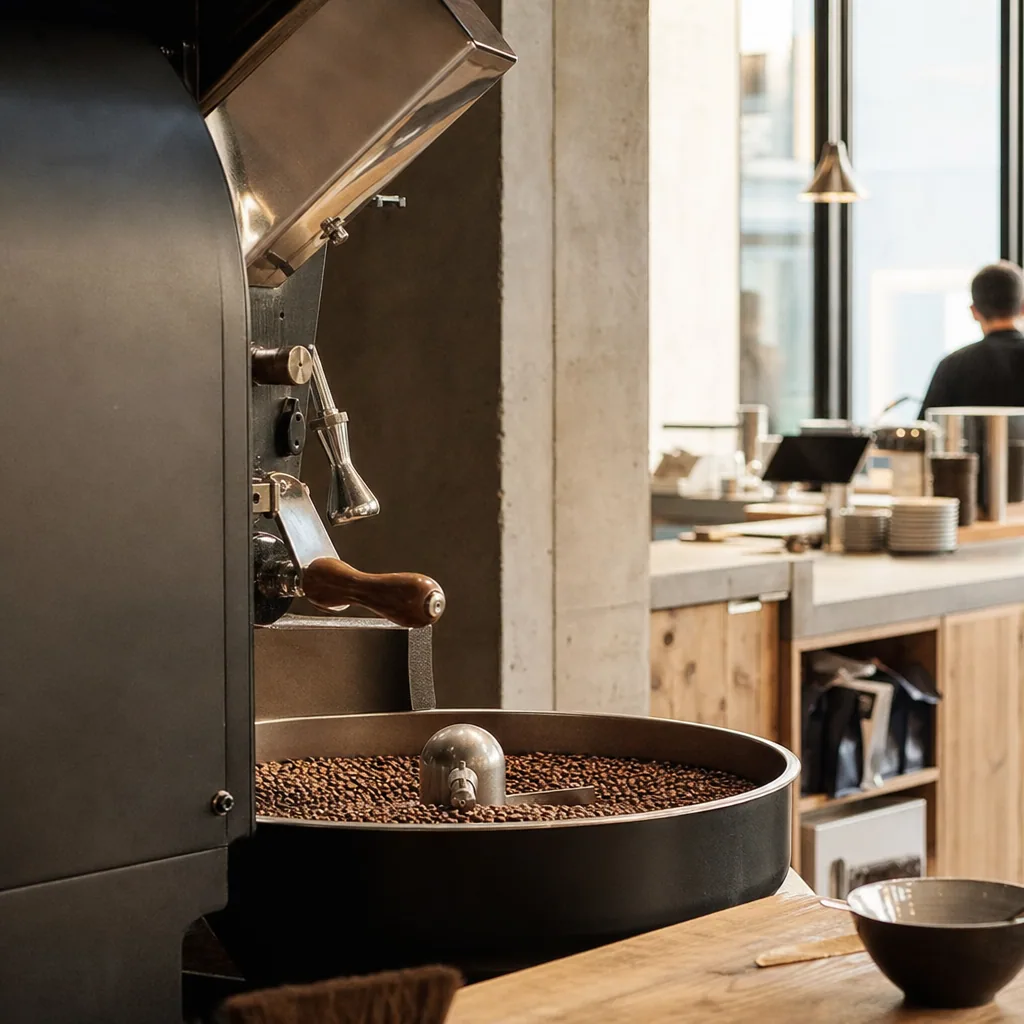 Vægbeskrivelse af kaffe-producenter og oprindelser