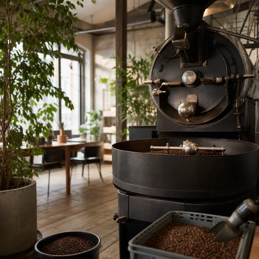 Berry and Beans intimt kaffe-rum med naturligt lys og planter