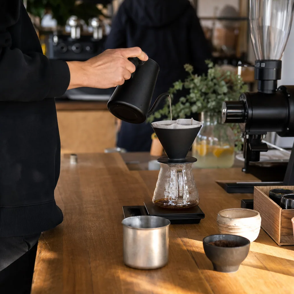 Venlig barista-service på Lucaffé
