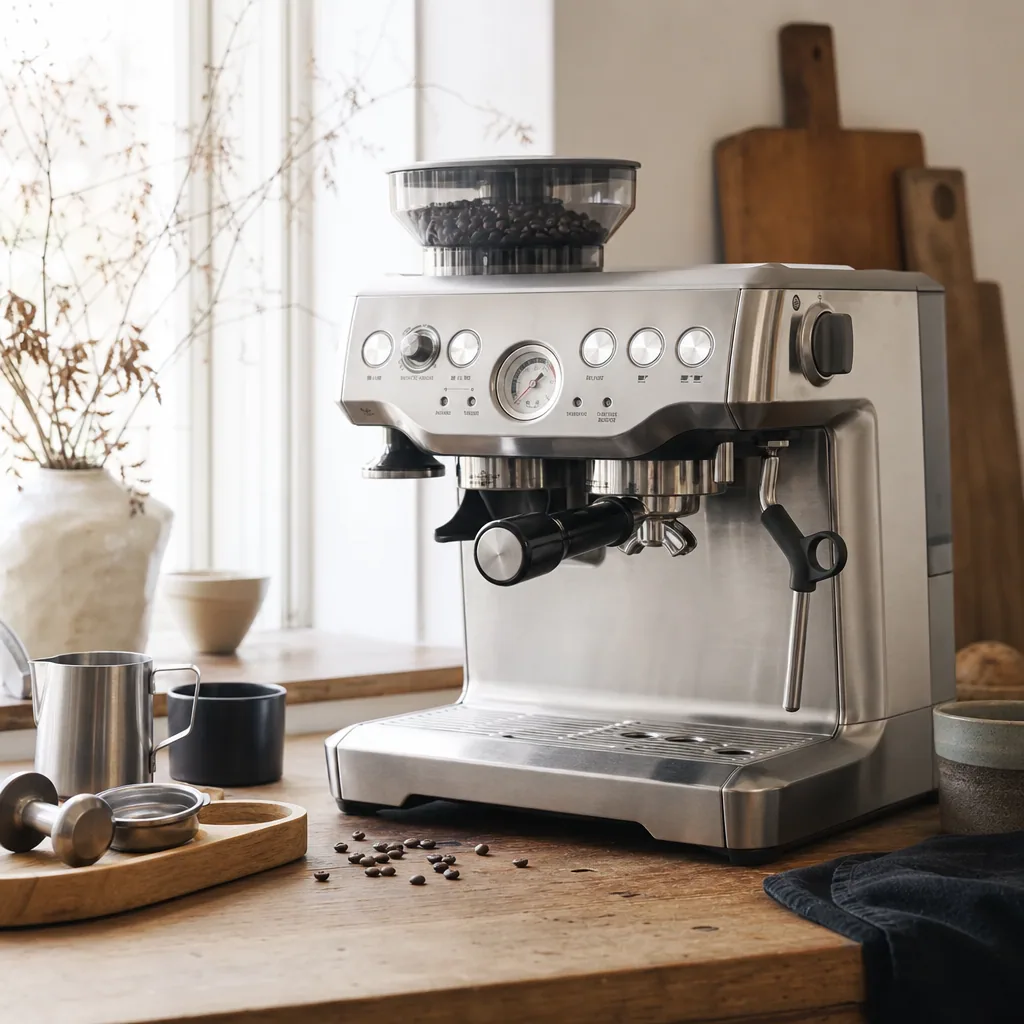Sage Barista Express gruppe og dampslange