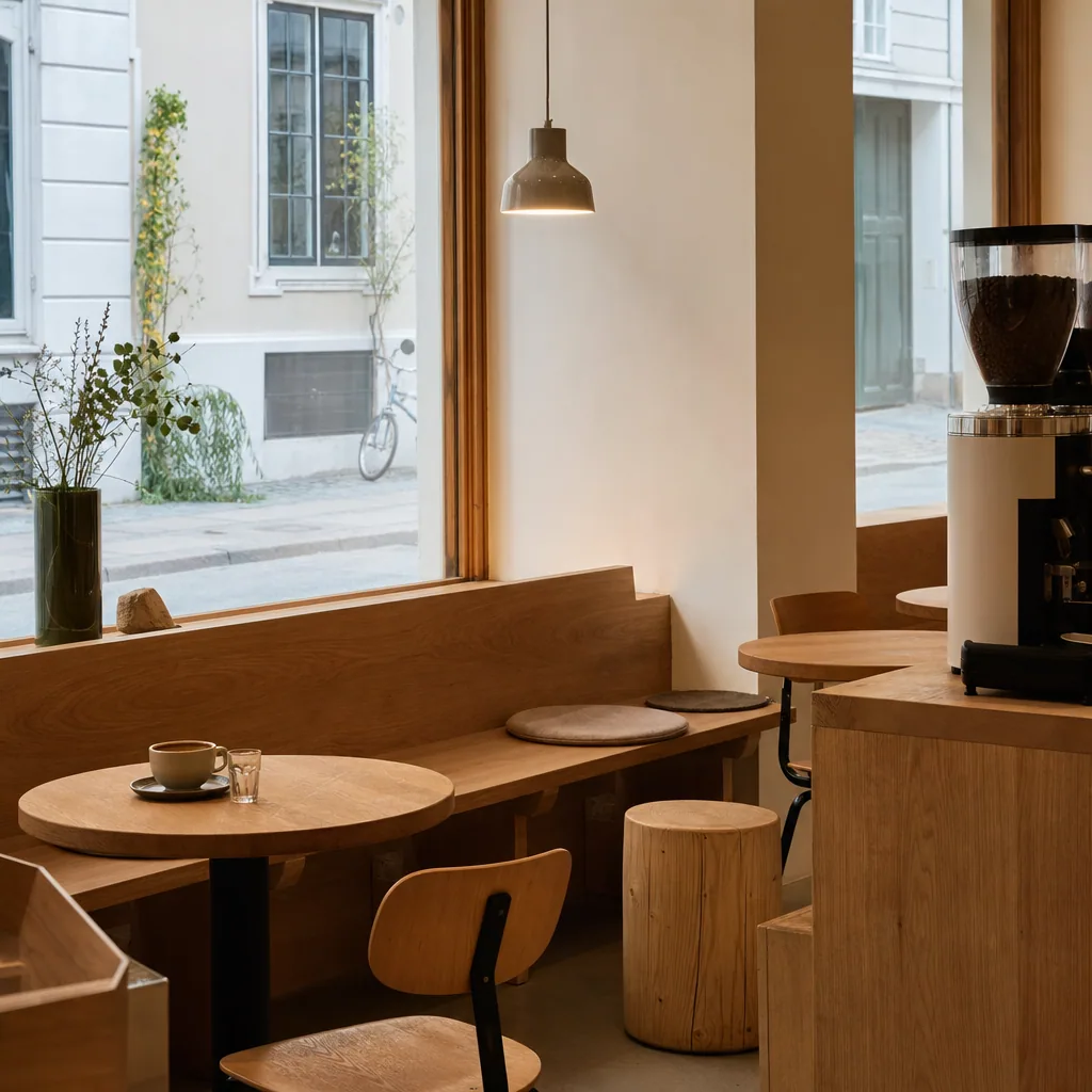 Interiør med moderne hygge