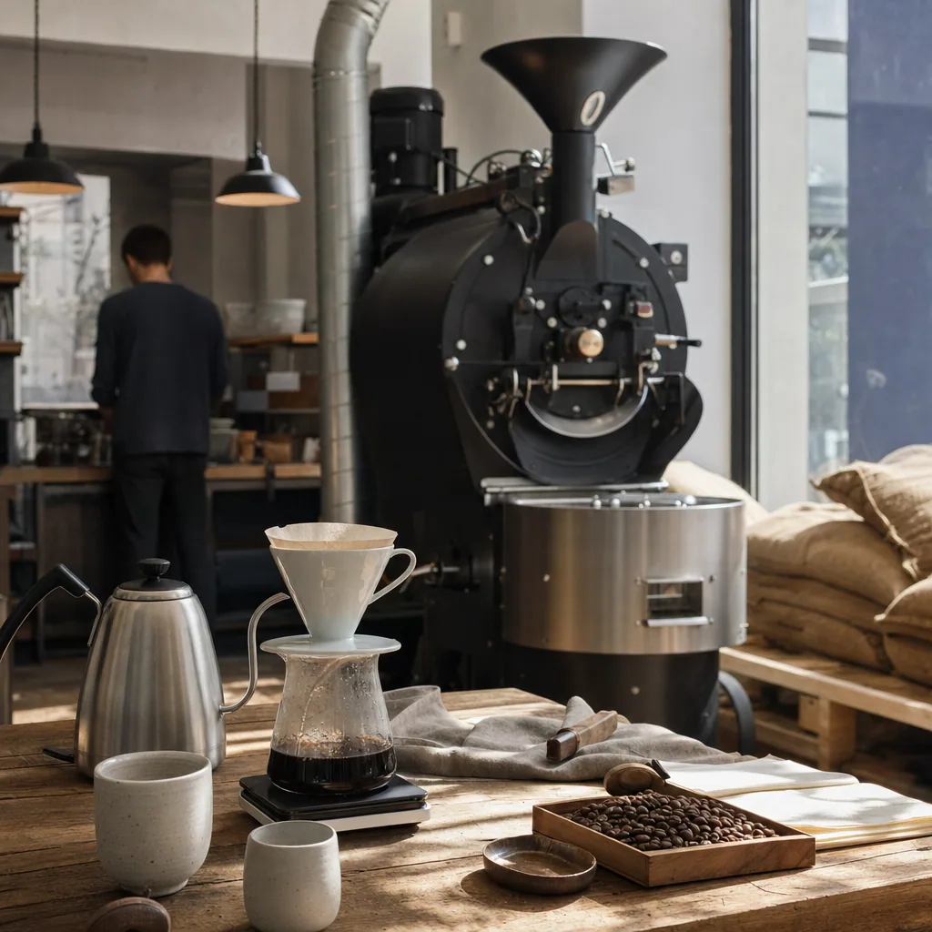 Barista ved arbejde med espresso-maskine hos EverBean