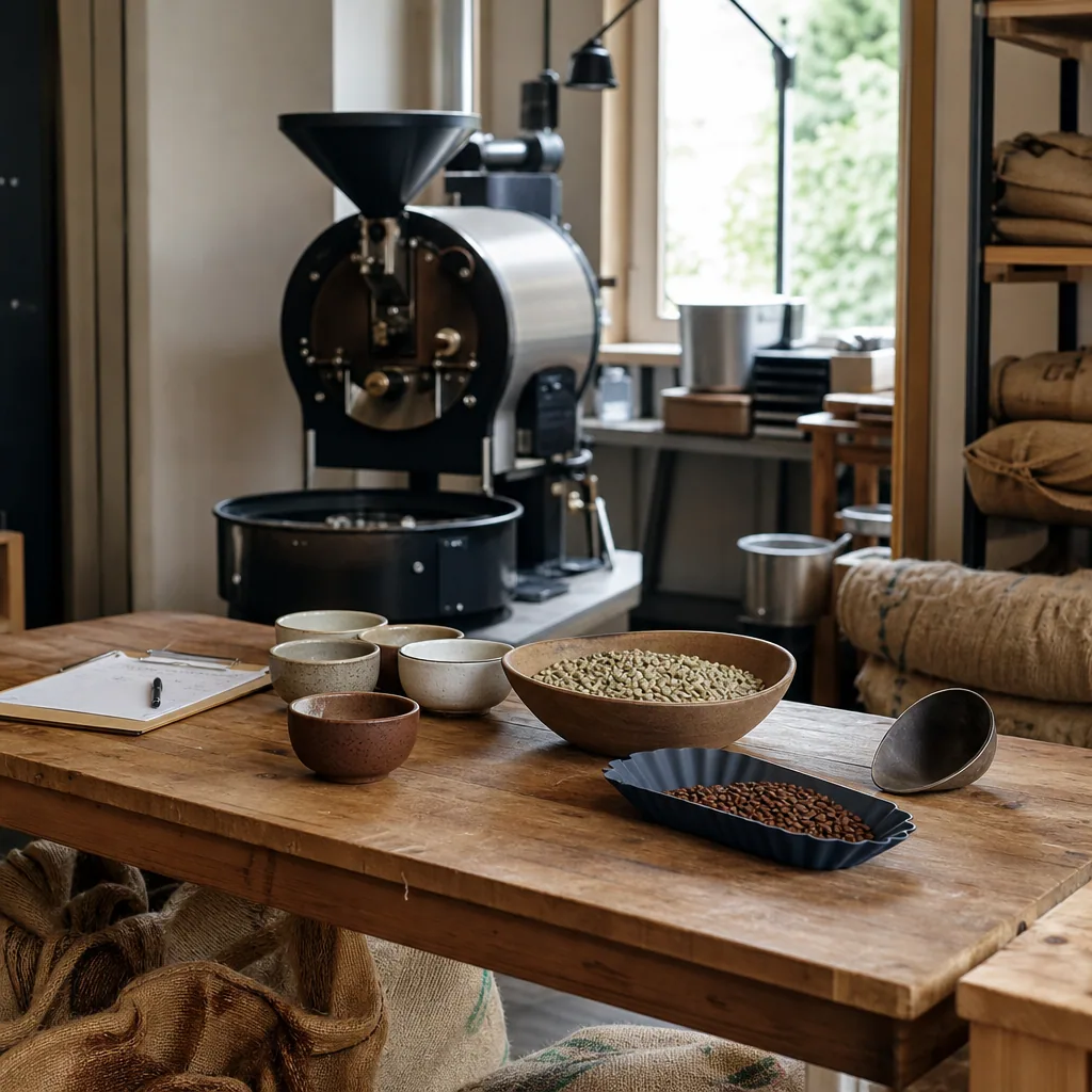 Pouring espresso at Hjemmeristeriet