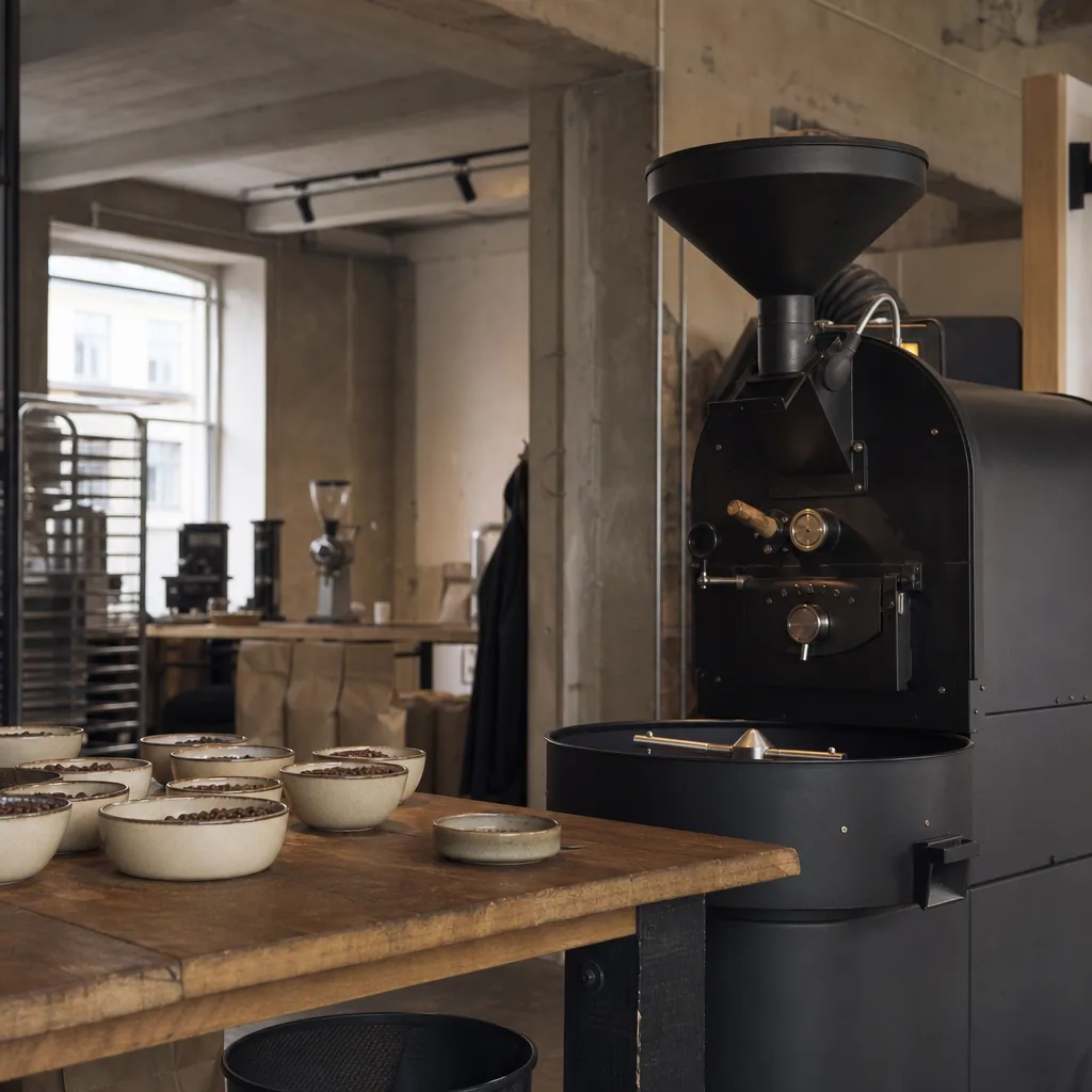 Gæster nyder kaffe og brød
