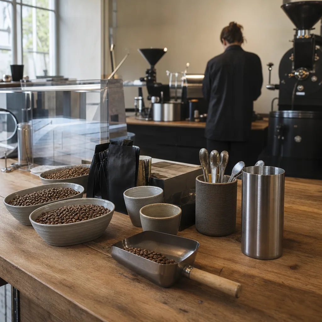 Barista ved kaffemaskinen